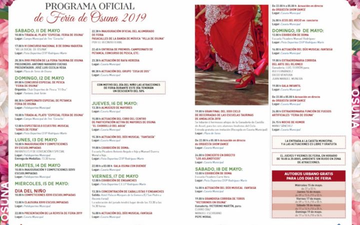 PROGRAMA OFICIAL FERIA MAYO 2019