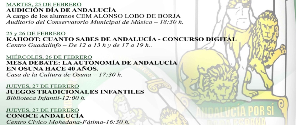 CARTEL ACTIVIDADES DIA ANDALUCIA
