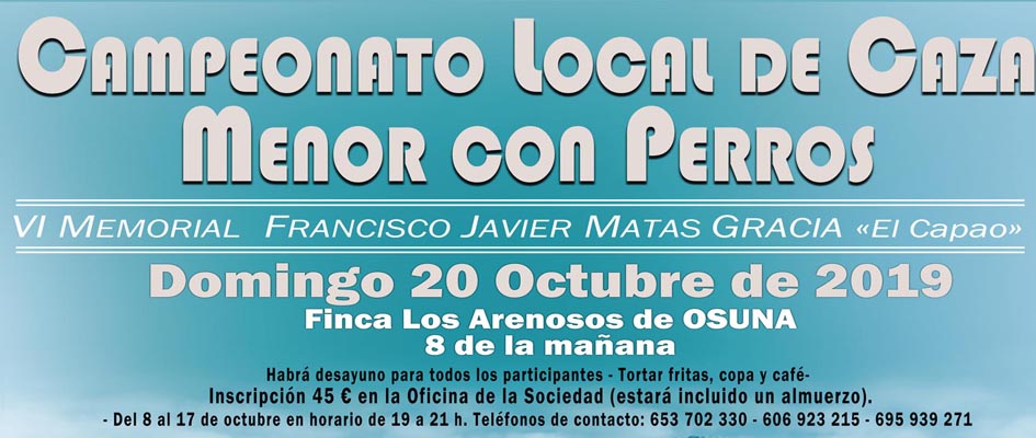 CARTEL CAMPEONATO CAZA MENOR CON PERROS WEB