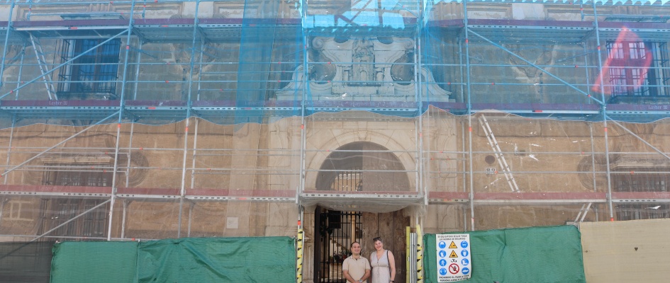 COMIENZAN LAS OBRAS DE RESTAURACIÓN DE LA FACHADA DE LA ANTIGUA AUDIENCIA